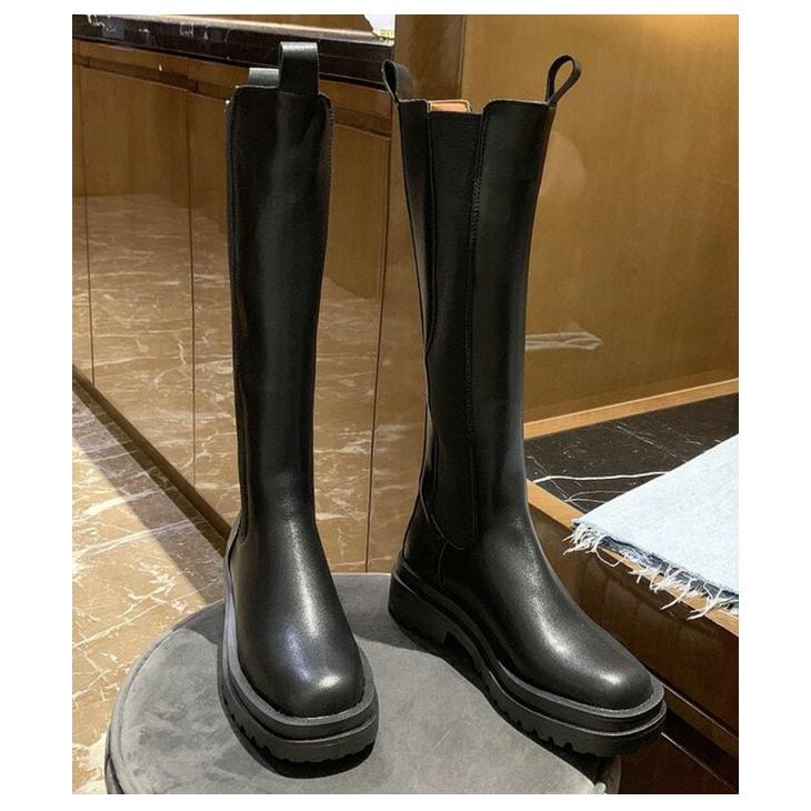 サイドゴア ロングブーツ ブーツ ミディアム丈 レディース 【k3-ht68