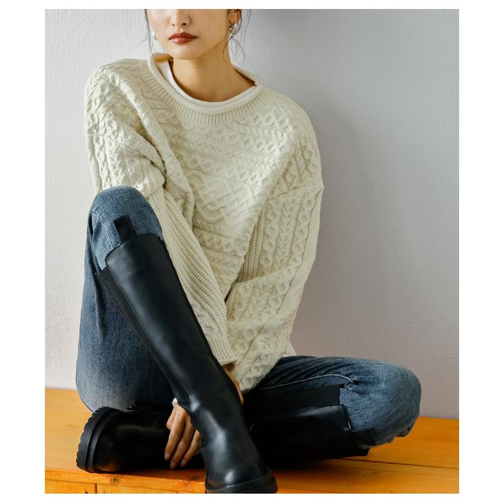 サイドゴア ロングブーツ ブーツ ミディアム丈 レディース 【k3-ht68