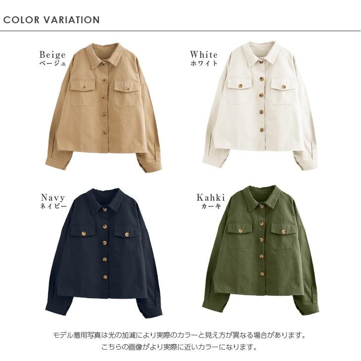 シャツアウター ジャケット レディース ミリタリー 長袖 アウター ショートジャケット Lgww Ak0624 即納 2 5日 メ込 Lgww Ak0624 シュガービスケット 通販 Yahoo ショッピング