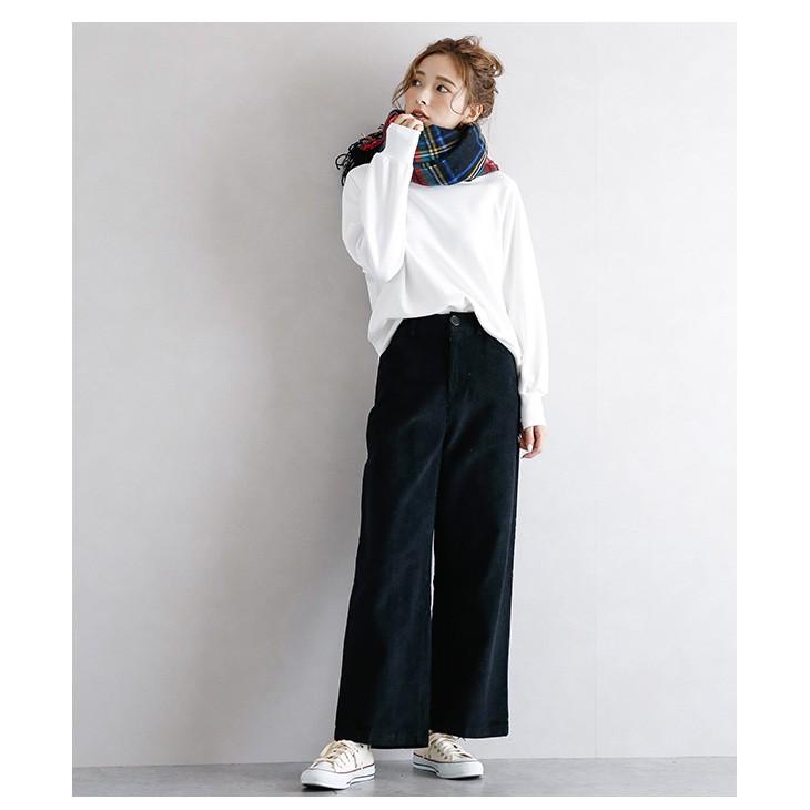 コーデュロイパンツ レディース ワイドパンツ 冬 コーデュロイ ボトムス ゆったり Lgww Ak0777 即納 2 5日 送料無料 宅別 Lgww Ak0777 シュガービスケット 通販 Yahoo ショッピング