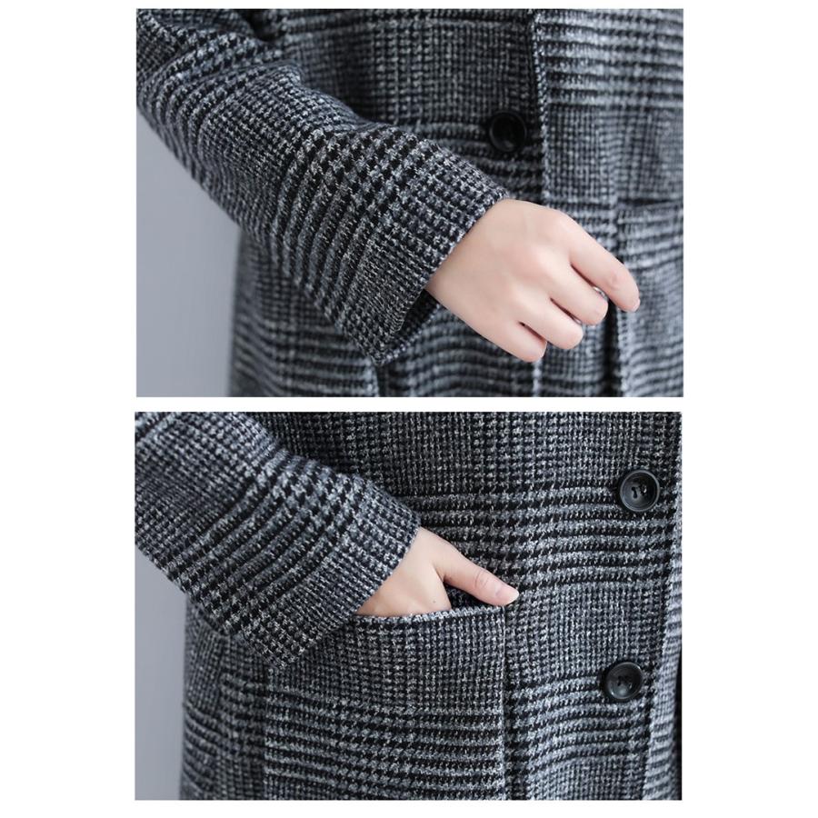 極美品 ETHOSENS ウール ロングコート チェック SAINT LAURENT/サンローラン_men通販 | ロングコート(ウールチェック