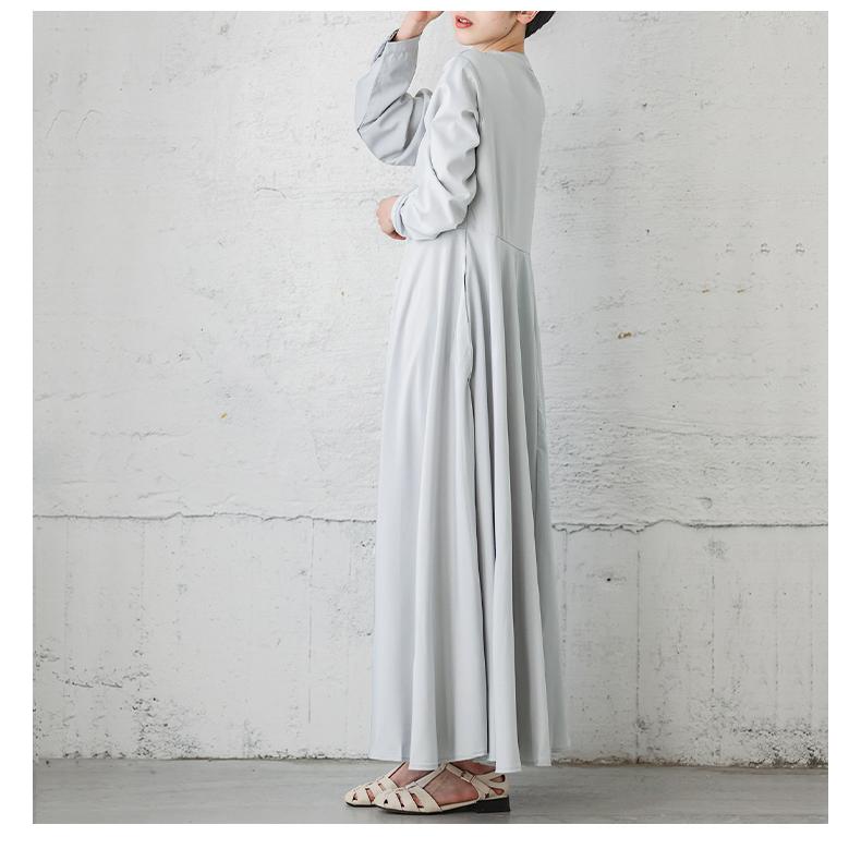 新品　オールドイングランド　フレア　シャツ　コート　ワンピース　光沢 marvelous by Pierrot シャツワンピース ワンピ バンドカラー