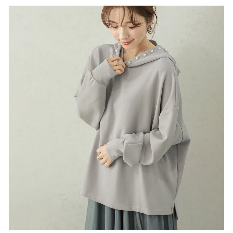 Mal.ボンディングパーカー長丈/ライトグレー　フード付 Mal.ボンディングパーカー長丈/ライトグレー フード付 Mal