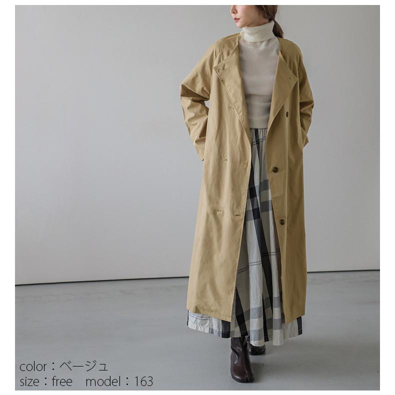 コート トレンチコート ラグランスリーブ アウター シームポケット