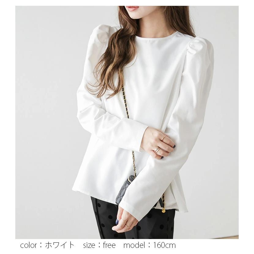 パワーショルダーブラウス トップス キレイめ 上品 【lss24