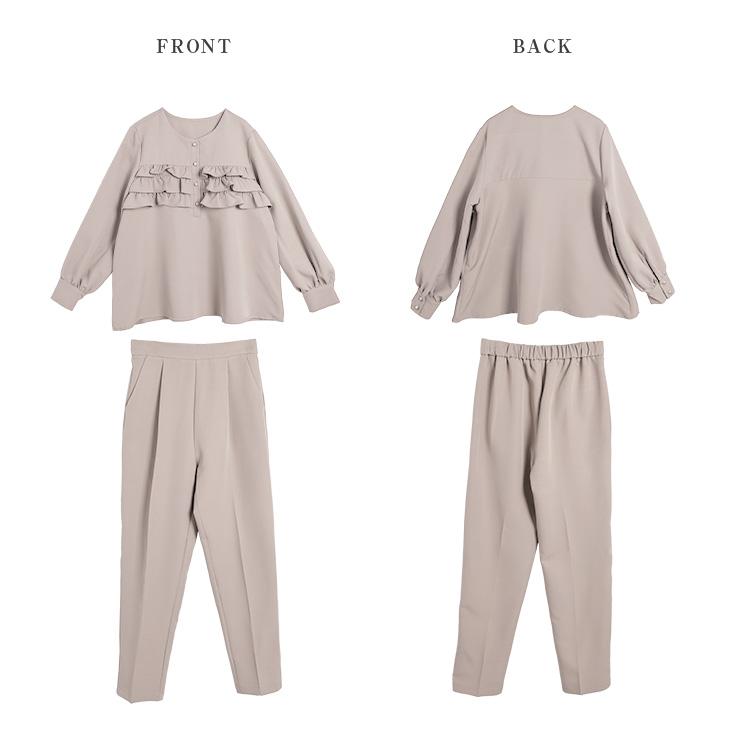 セットアップ オフィス オケージョン スラックス パンツ パール フォーマル 2025春夏新作 セットアップ オフィス オケージョン スラックス パンツ パール