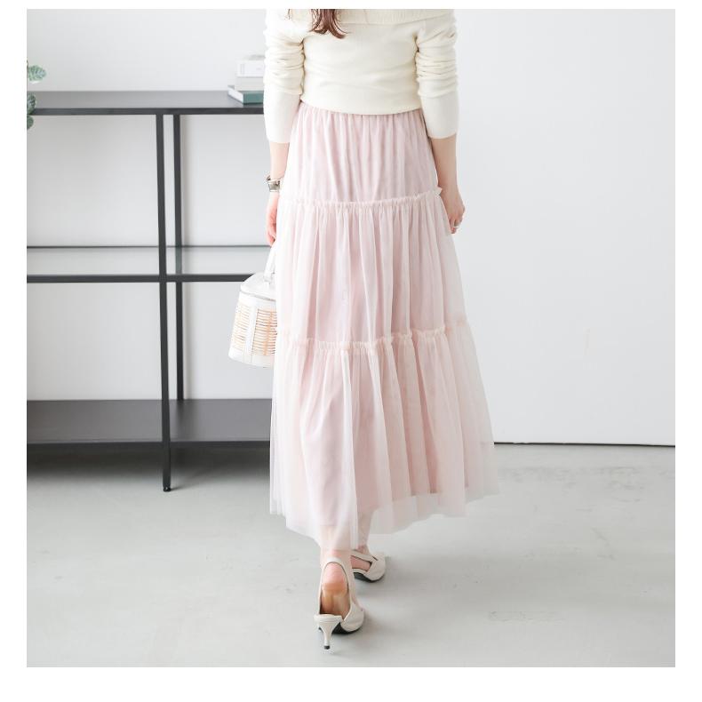 チュールスカート 2WAY ペチコート 2点セット 2025春夏新作【lssk306