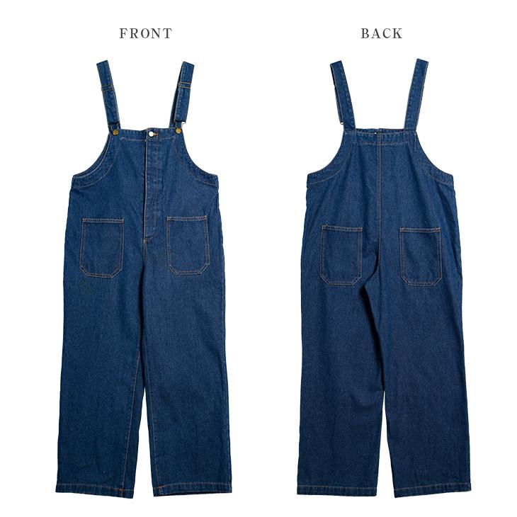 オーバーオール デニム サロペット レディース ポケット【lssr203-331