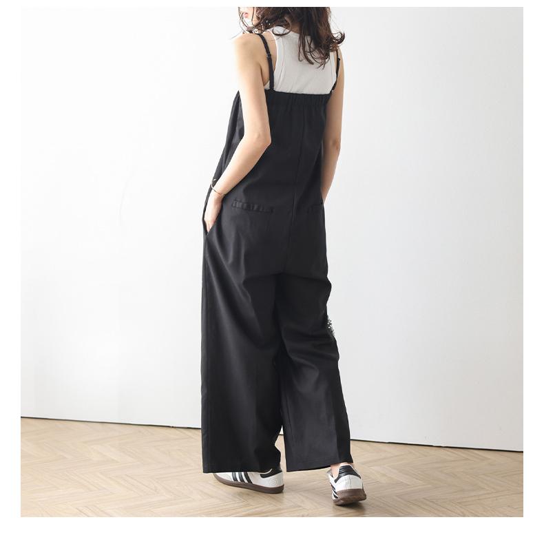 ベアトップ サロペット ワイド コクーンシルエット レディース