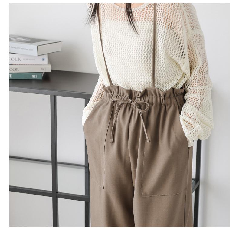 サスペンダーパンツ ワイド ハイウエスト 2025春夏新作【lssrss25-989