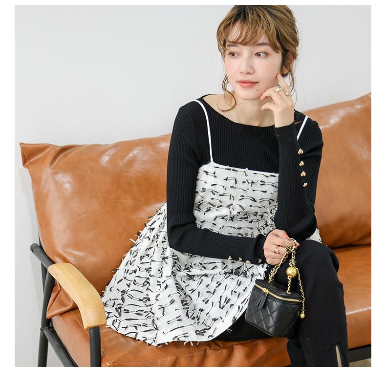 ペプラムキャミソール リボン風 キレイめ トップス レディース