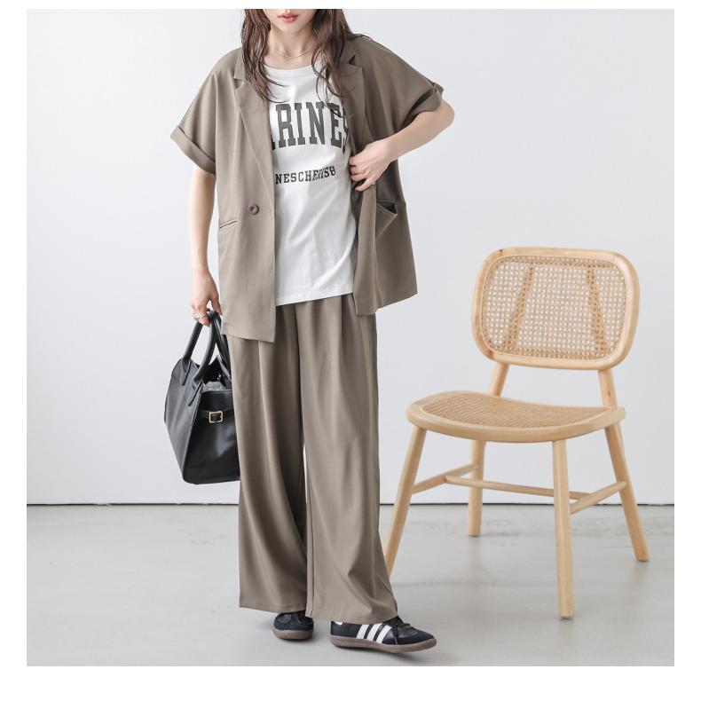 美品　25SS ボールジイ　トゥモローランド　タックスリーブ　フリンジ　36 カレッジ風ロゴ ロゴTシャツ プリントTシャツ タックスリーブ フレンチ