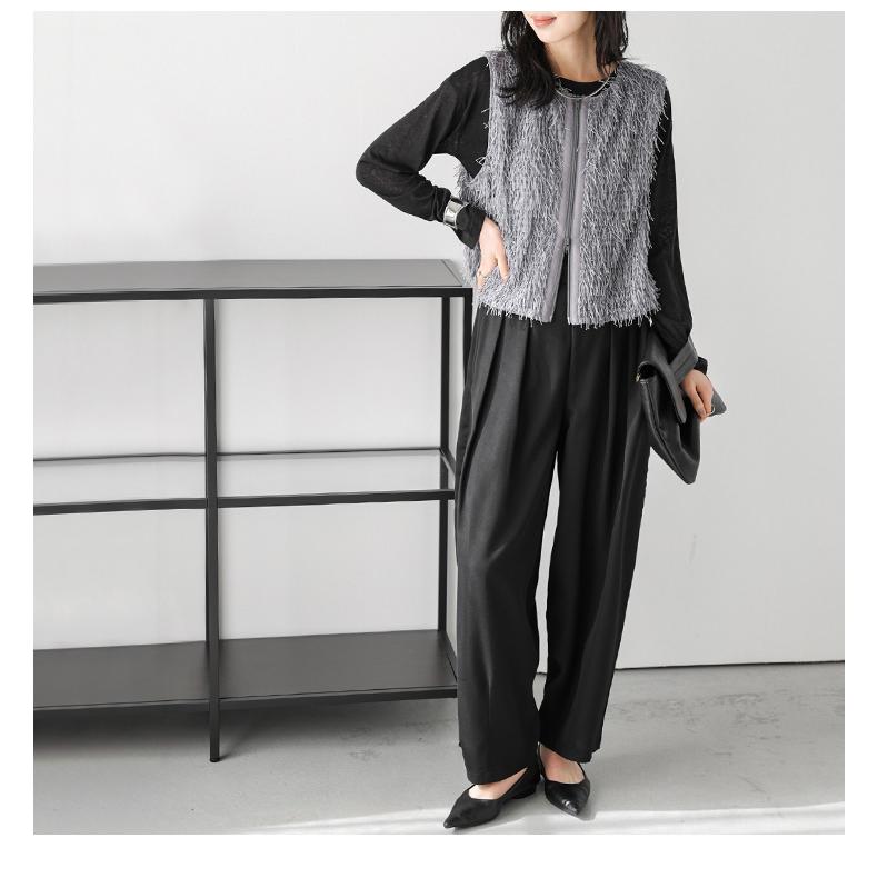 Share Spirit 黒 フリンジ ベスト Share Spirit 黒 フリンジ ベスト