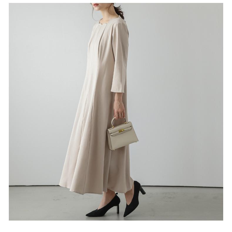 美品✨epa スカラップワンピース お上品映え◎】スカラップ刺繍Aラインキャミワンピース | La