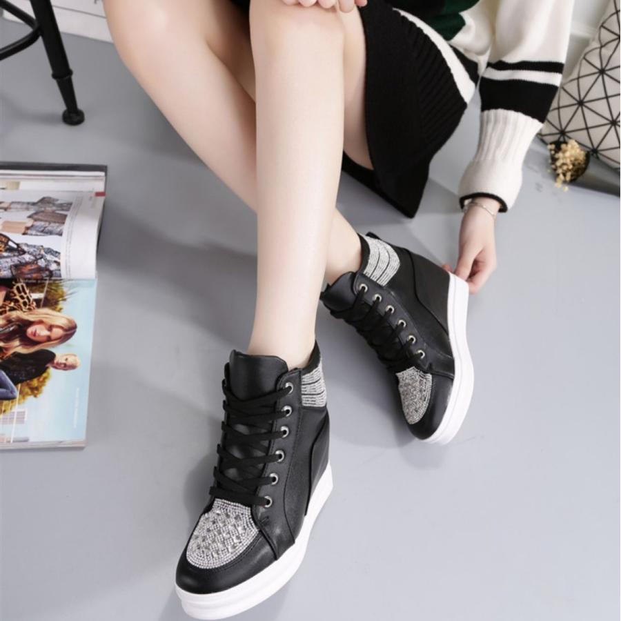 7cm インヒールスニーカー ビジュー スニーカー 歩きやすい レディース スマート カジュアル シューズ 509 シュガーボックス 通販 Yahoo ショッピング