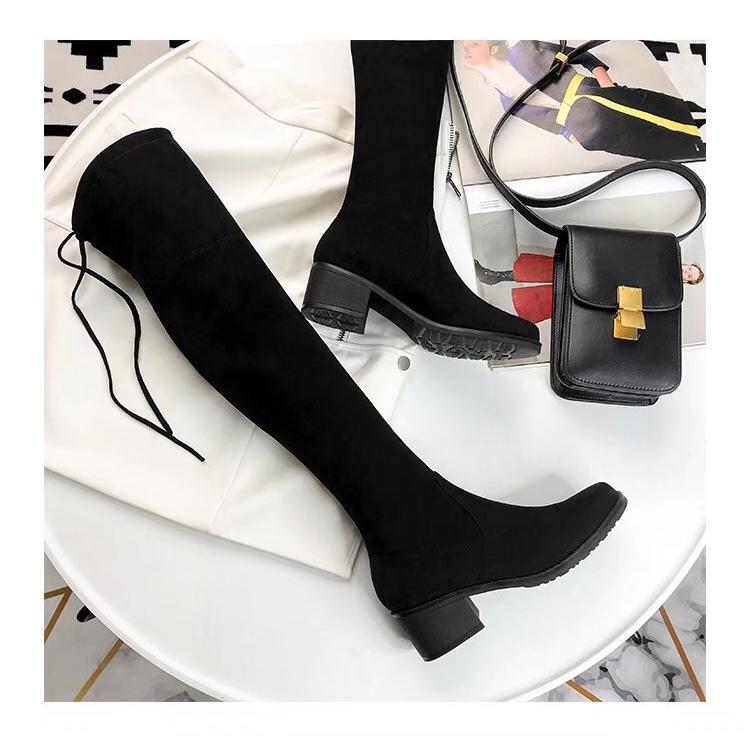 MatinKim マーティンキム　ブラックロングブーツ 中ヒール MatinKim マーティンキム ブラックロングブーツ 中ヒール