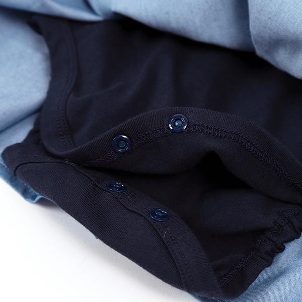 70 80 Panpantutu パンパンチュチュ エンジェルカラーロンパースワンピ 長袖 ライトデニム Sugardays 通販 Yahoo ショッピング