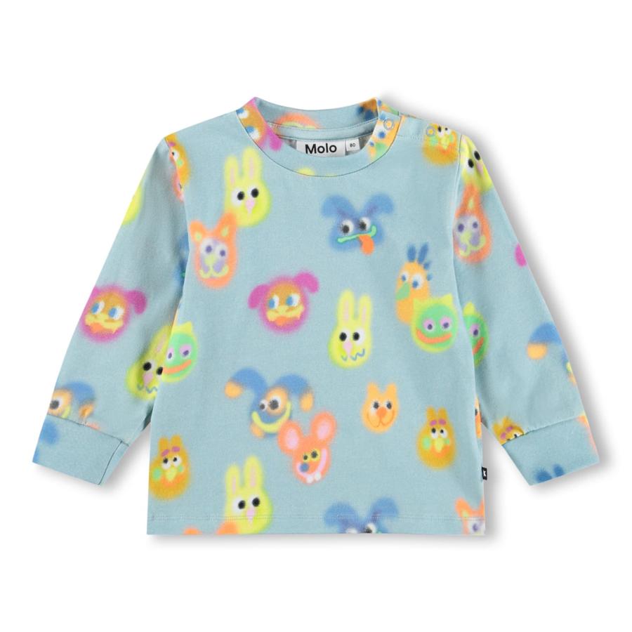Molo（モロ) Eloy Fuzzy Friends ロングスリーブTee（~size104) | Molo