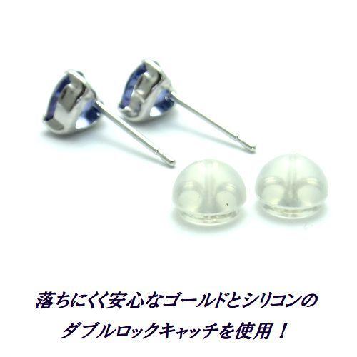 K10 ピーコックムーン ミスティックトパーズ ハート 5mm ピアス 