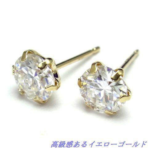 K10 ブラウンモアサナイト VVS 3EX ブリリアントカット 5mm スタッド 
