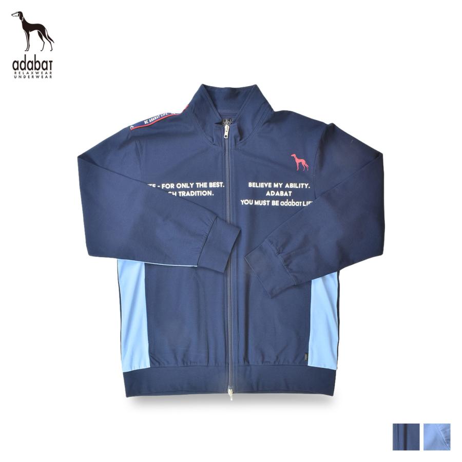 アダバット adabat ジャケット ジャージ アウター メンズ ジップ ZIP  JACKET ネイビー ブルー 0215-98 adabat（アダバット） ジャケット ジャージ アウター ジップ ZIP