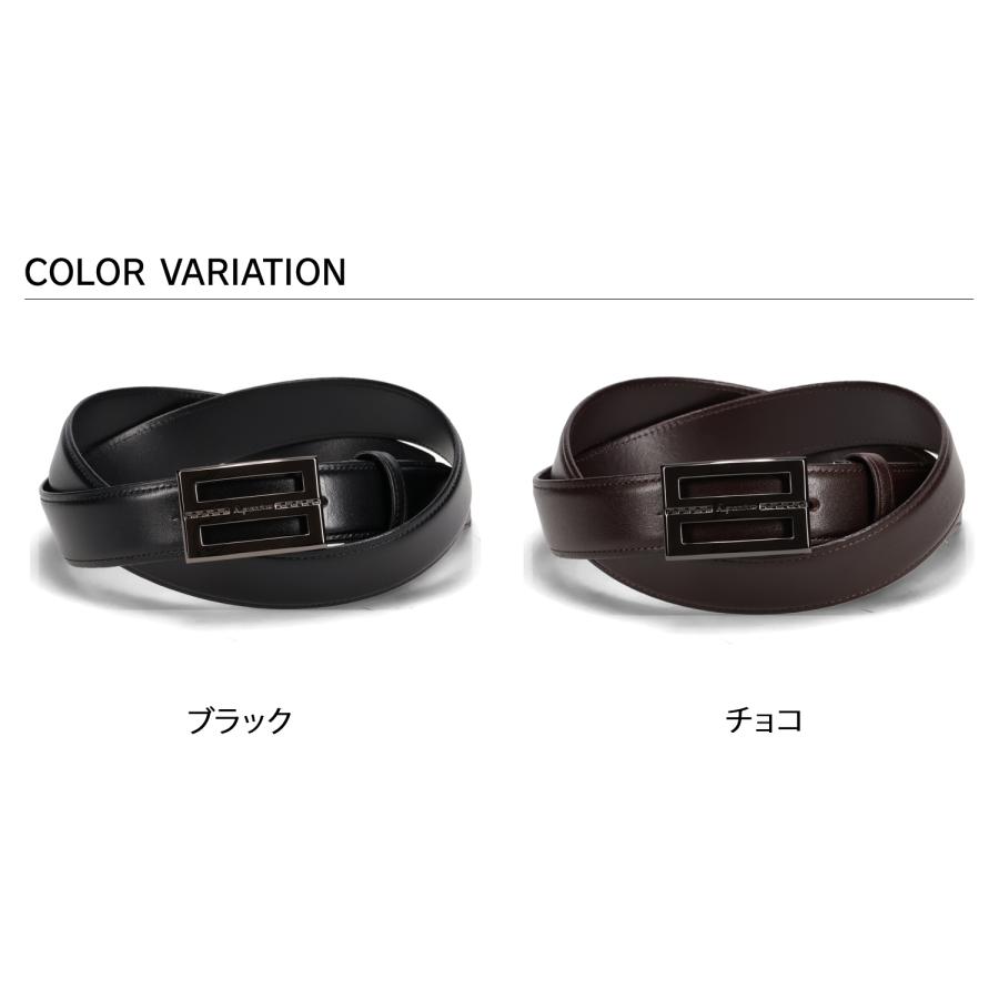 AQUASCUTUM アクアスキュータム ベルト レザーベルト メンズ 本革 日本製 LEATHER BELT ブラック ダーク ブラウン 黒 AQ-4080118｜sugaronlineshop｜04