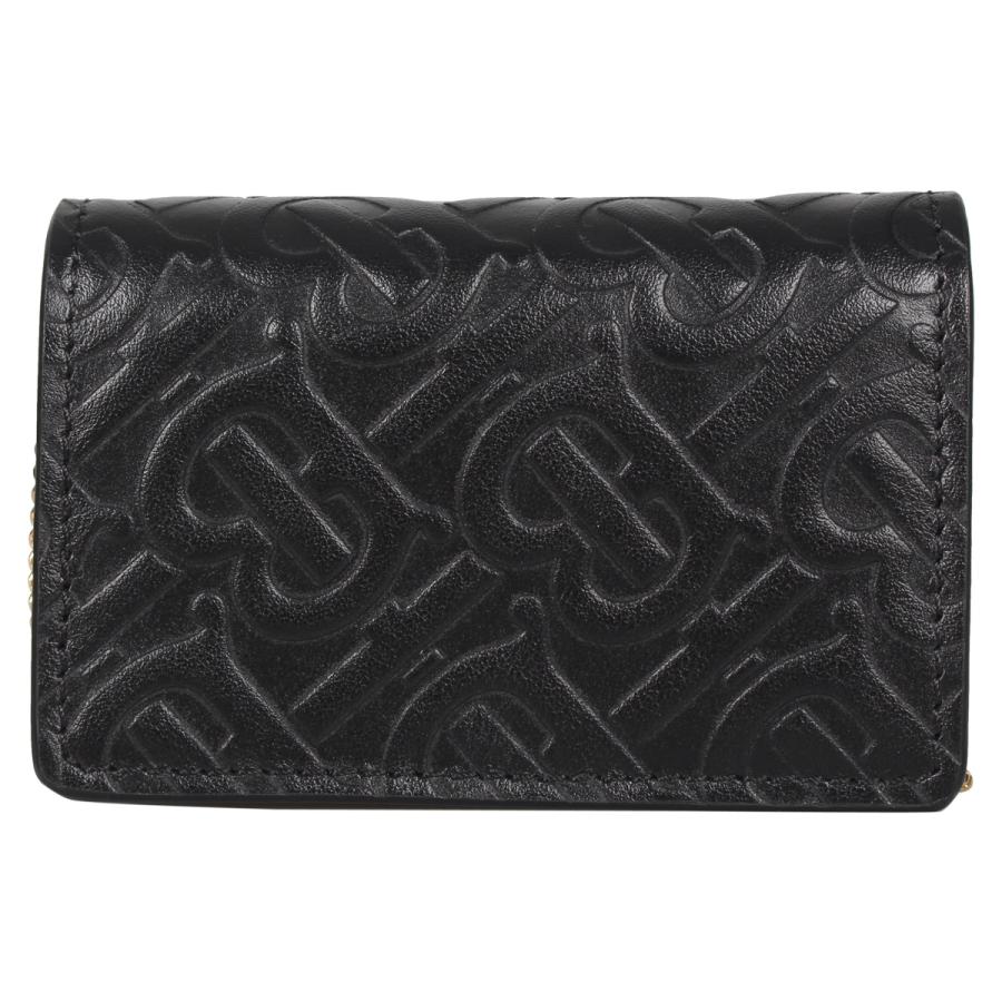バーバリー BURBERRY カードケース コンパクトウォレット チェーンショルダー ブラック 8011333 BURBERRY（バーバリー） カードケース ショルダー レディース 本革