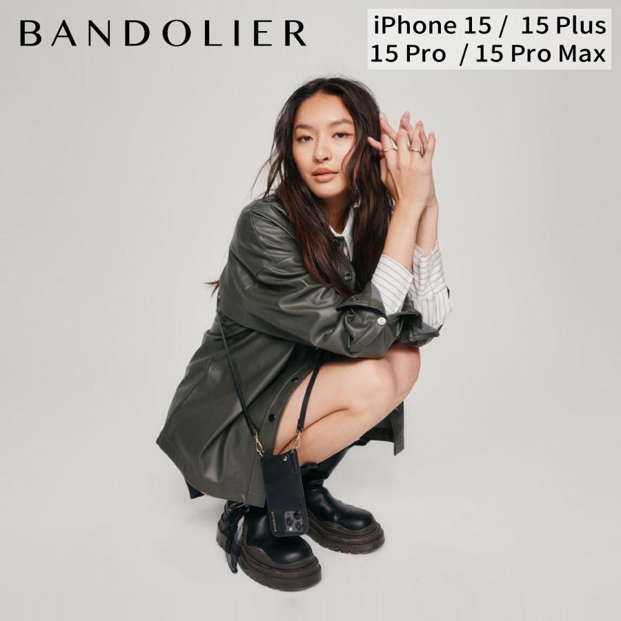 美品BANDOLIER スマホショルダー スマホケース iPhone15Pro BANDOLIER（バンドリヤー） スマホショルダー iPhone15 スマホケース