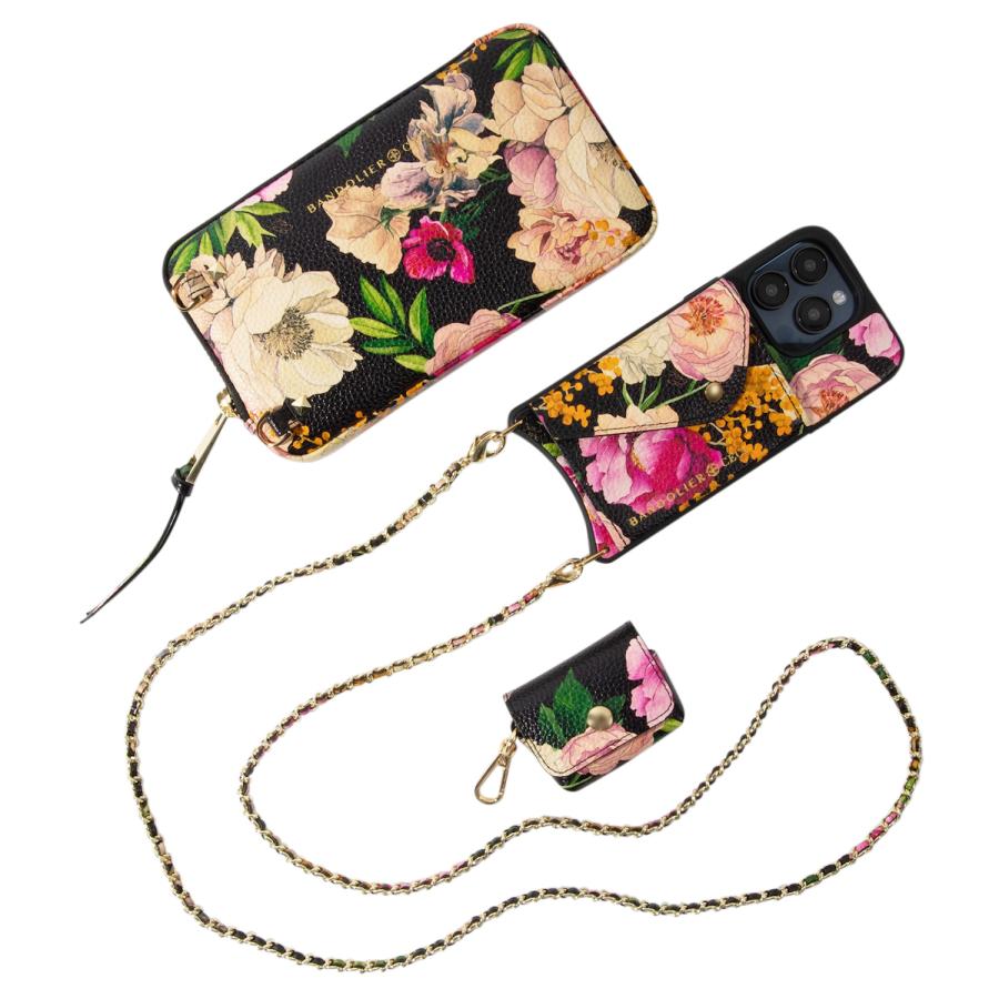 バンドリヤー BANDOLIER ポーチ スマホ 携帯 エキスパンデッド フローラル メンズ レディース EXPANDED FLORAL BLACK POUCH ブラック 黒 21GRA｜sugaronlineshop｜10