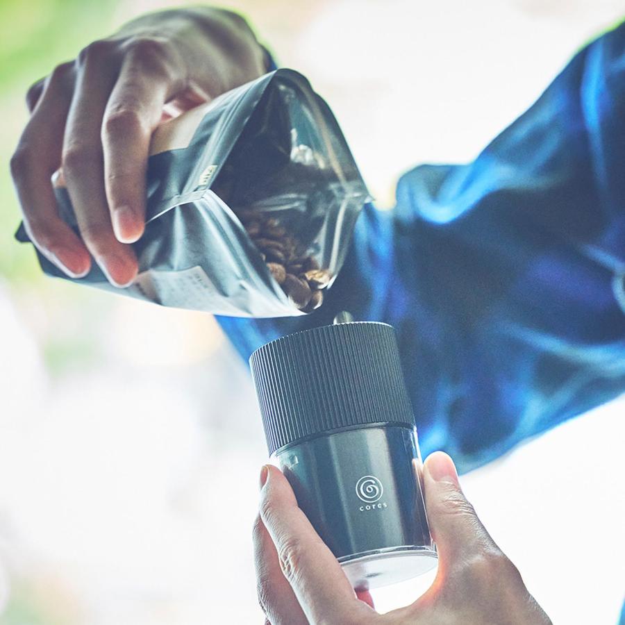 コレス cores コーヒーミル コーヒーマシーン 珈琲ミル コーヒーグラインダー USB充電式 PORTABLE COFFEE GRINDER ブラック 黒 C350 母の日｜sugaronlineshop｜03