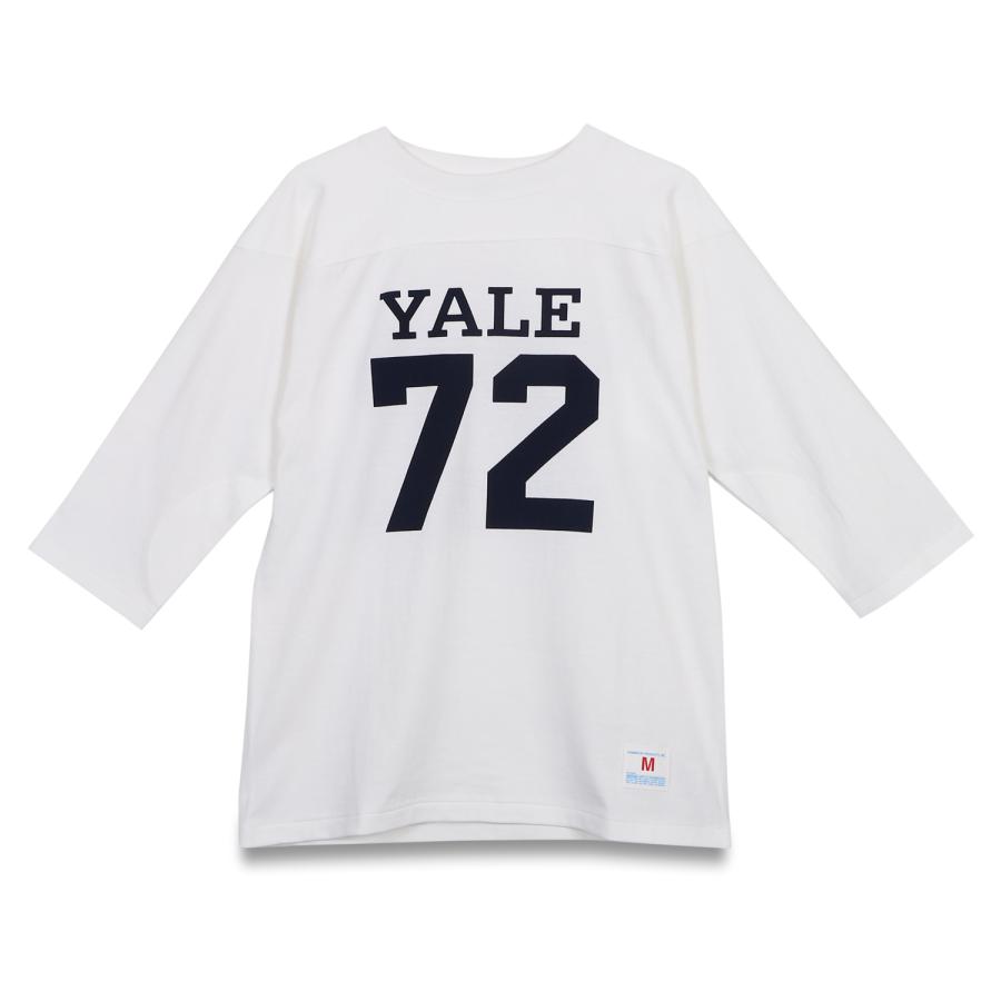 ヴィンテージYALE フットボールTシャツエルボーパッチ7分袖