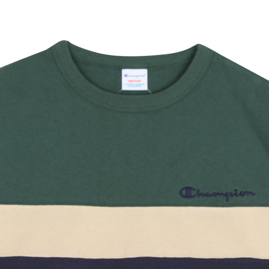 Champion チャンピオン Tシャツ 半袖 メンズ レディース PANEL T-SHIRT ブラック ベージュ ダーク グリーン 黒 C3-T337｜sugaronlineshop｜07