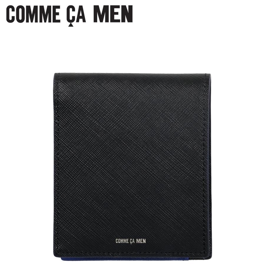 COMME CA MEN コムサメン 財布 二つ折り財布 メンズ レディース 本革 FOLDED WALLET ブラック 黒 6754 COMME CA MEN（コムサメン） COMME CA MEN 財布 二つ折り メンズ