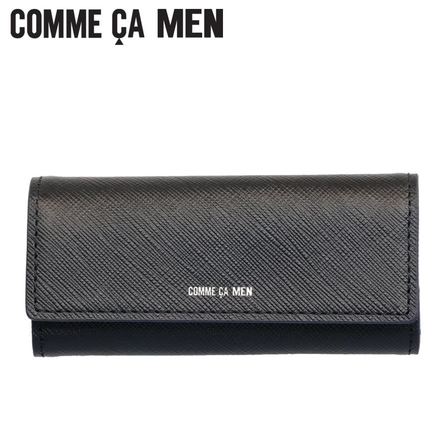 COMME CA MEN キーケース 6757 ブラック×ブルー COMME CA MEN（コムサメン） キーホルダー スマートキーケース