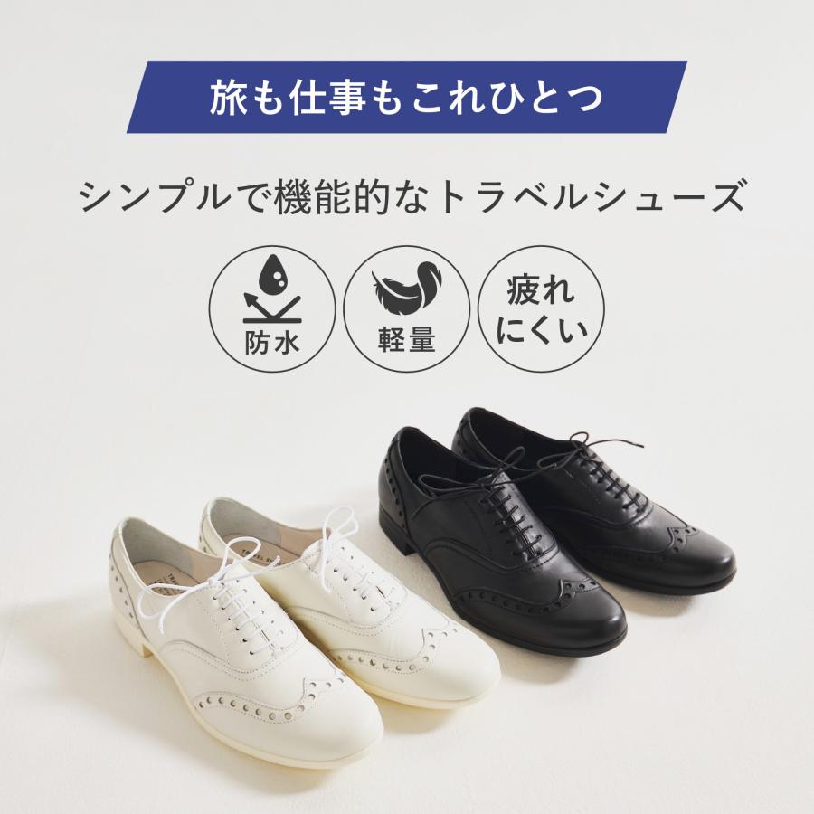 ショセ chausser トラベル シューズ ウィングチップ レースアップ レディース 本革 Eワイズ 日本製 WING TIP TR-004_3