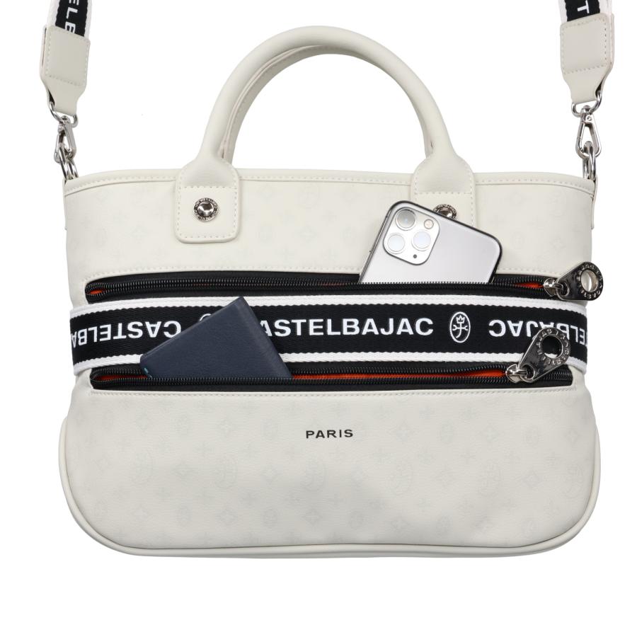 CASTELBAJAC トートバッグ ホワイト ブラック CASTELBAJAC - カステルバジャック トートバッグ ホワイト