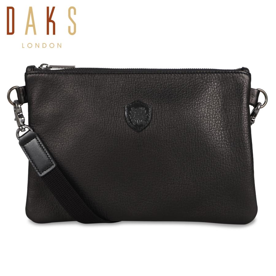 DAKS 黒 レザーバッグ DAKS - ダックス／DAKS バッグ ボストンバッグ 鞄 旅行鞄 メンズ 男性
