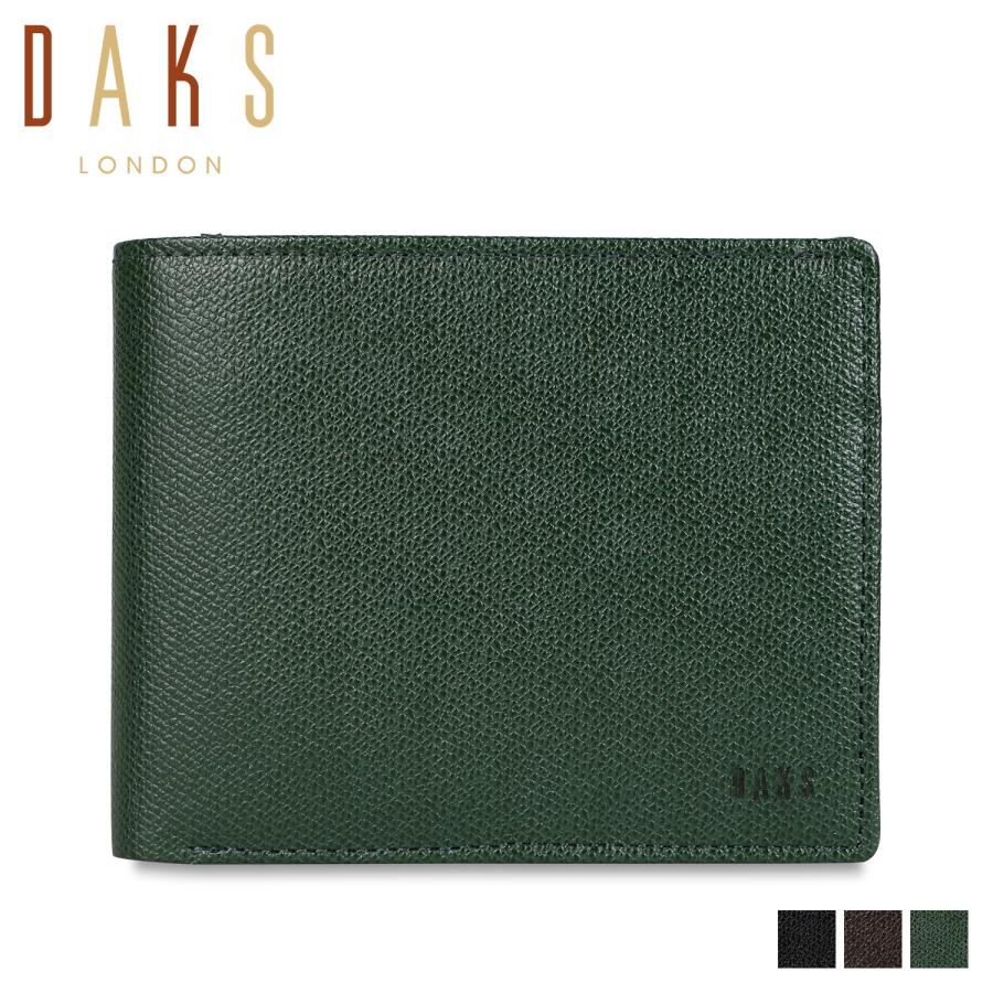 DAKS（ダックス） 二つ折り財布 メンズ CLASSIC 本革 ブラック WALLET