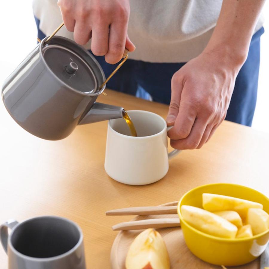 ドー DO ポット ティーポット 700ml 茶こし付き ステンレス 陶器 TEAPOT ホワイト グレー イエロー 白 12110733｜sugaronlineshop｜08