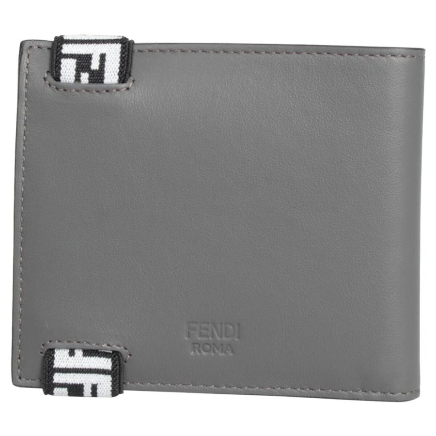 FENDI フェンディ 財布 二つ折り メンズ BI-FOLD WALLET グレー FENDI フェンディ 財布 二つ折り メンズ BI-FOLD WALLET グレー