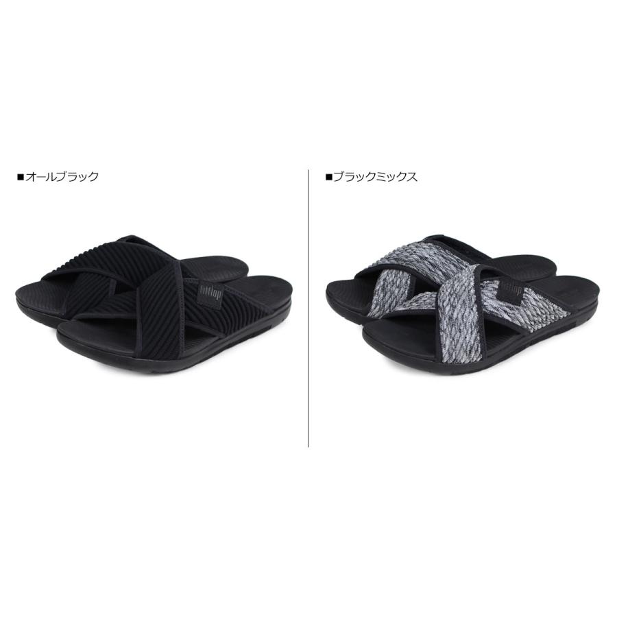 フィットフロップ FitFlop サンダル コンフォートサンダル アートニット レディース ARTKNIT CROSS SLIDE ブラック 黒 Q85｜sugaronlineshop｜02