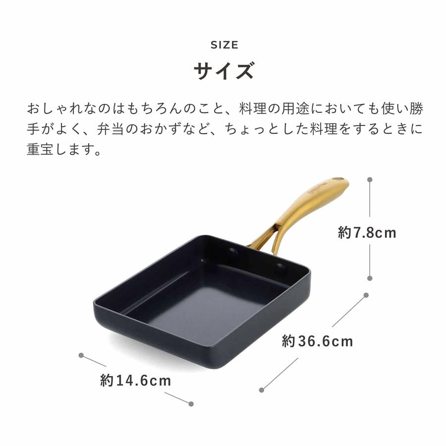 GREENPAN グリーンパン 卵焼き器 フライパン エッグパン ストゥディオ IH ガス対応 STUDIO CC007342-004｜sugaronlineshop｜13