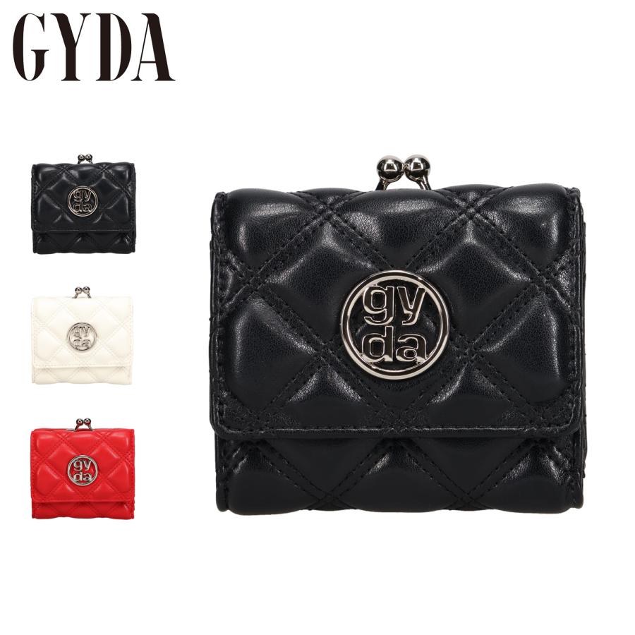 GYDA ジェイダ 財布 三つ折り財布 レディース 口金 小銭入れ ブラック ホワイト レッド 白 GY-W352 GYDA（ジェイダ） 財布 三つ折り財布 レディース 口金 小銭入れ
