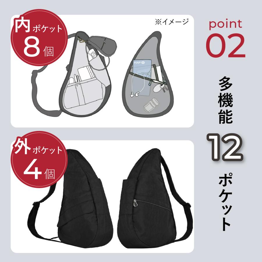 Healthy Back Bag ヘルシーバックバッグ スリングバッグ ボディバッグ ショルダー メンズ レディース 9L 斜めがけ 軽量 撥水 大容量 丈夫 M 6304 爆買の画像