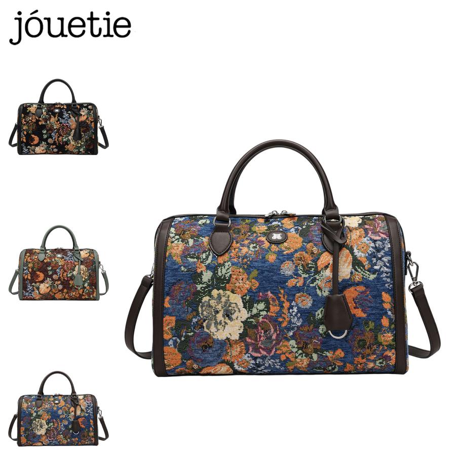 ジュエティ jouetie ボストンバッグ ショルダー レディース 斜めがけ ゴブランフラワー ブラック ブラウン ブルー 黒 JUT-81630B jouetie（ジュエティ） ボストンバッグ ショルダー レディース 斜