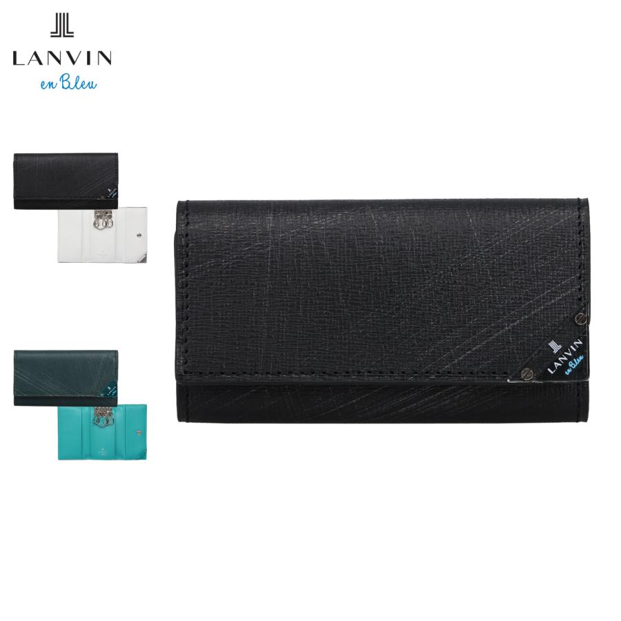 ランバンオンブルー LANVIN en Bleu キーケース キーホルダー アクア メンズ レディース 革 4連 513621 LANVIN en Bleu ランバンオンブルー キーケース キーホルダー アクア
