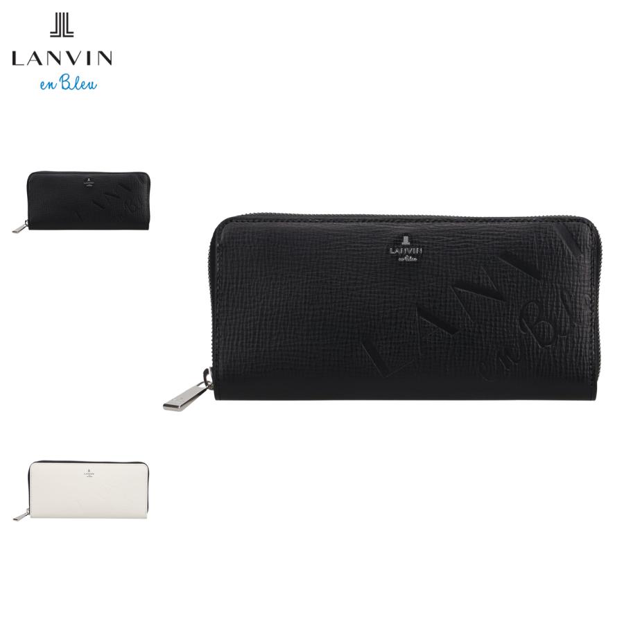 LANVIN en Bleu ランバンオンブルー 長財布 メンズ ラウンドファスナー