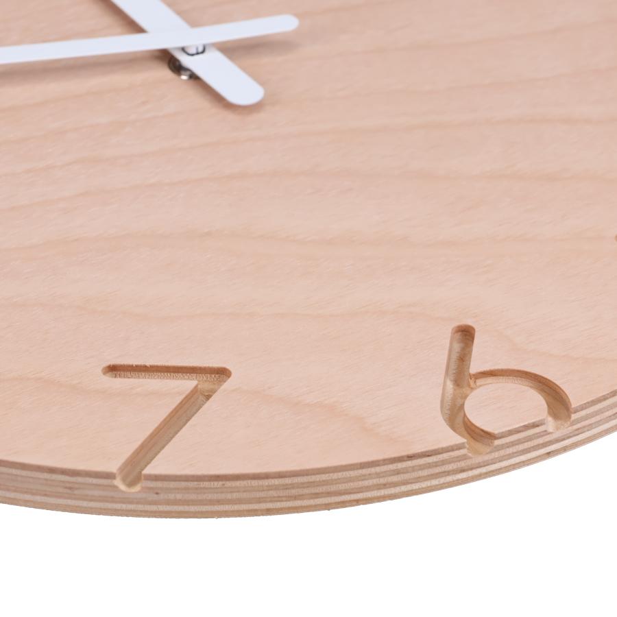 タカタレムノス 時計 壁掛け クロック カーヴド ウッド バーチ