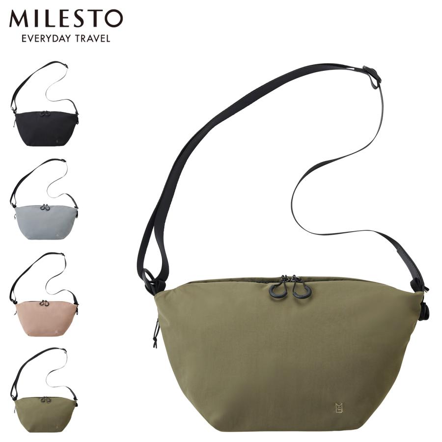 [ミレスト] TROT ソフト ショルダー S ブラック 軽量 耐水 小さめ コンパクト 多機能 旅行 スポーツ メンズ レディース MILESTO（ミレスト） TROT ショルダーバッグ S ソフトショルダー