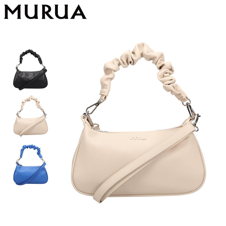 ムルーア（MURUA）/2WAYミニショルダーバッグ MR−B1334 ギャザーチャーム MURUA（ムルーア） ショルダーバッグ ミニ 2WAY レディース 斜めがけ